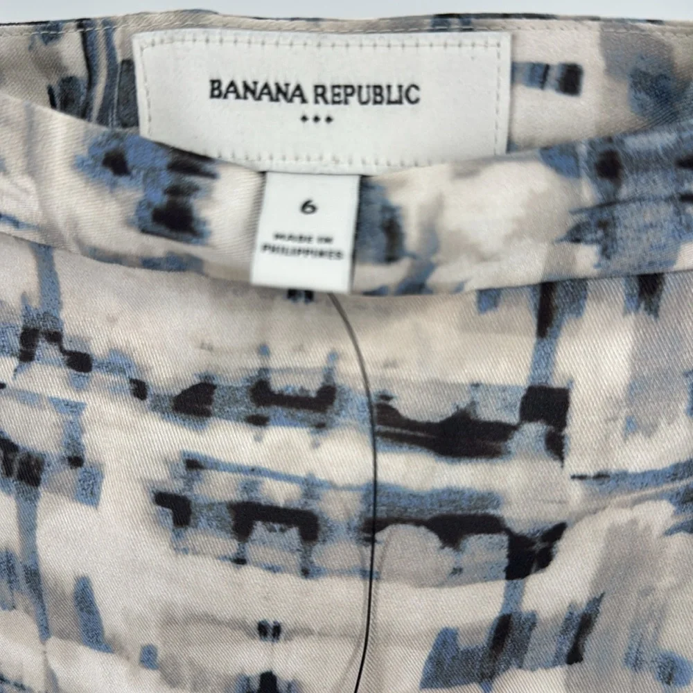 Banana Republic SILKY TWILL WRAP MIDI SKIRT Abstract Print 6 new below knee - Picture 9 of 13